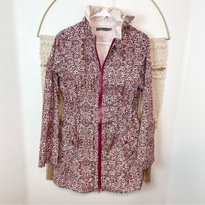 PrAna Jordi Rain Jacket Maroon Detail M Waterproof